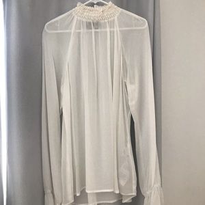 Reformation Vintage high collar blouse